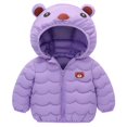 thumbnail image 1 of Toddler Boys Girls Jacket Down Windproof Warm Winter Cartoon Hooded Coats 1-5 Years, 1 of 5