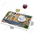 thumbnail image 7 of 4/6pcs Set Table Mats Retro Poster Printed Table Napkin Kitchen Accessories Home Party rative Placemats, 7 of 7