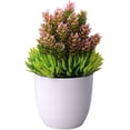 thumbnail image 1 of Zhuge Bonsái artificial, flores artificiales para decoración, decoración con plantas artificiales, plantas falsas para decoración de sala de estar, oficina, hotel rosa, 1 of 5