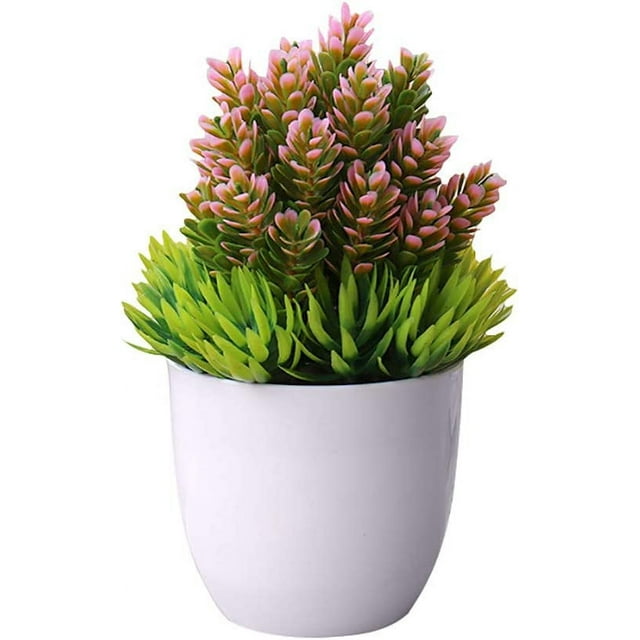 Zhuge Bonsái artificial, flores artificiales para decoración, decoración con plantas artificiales, plantas falsas para decoración de sala de estar, oficina, hotel rosa