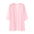 thumbnail image 6 of Frostluinai 3/4 Sleeve Cardigan for Women Open Front Chiffon Lightweight Summer Cardigans Sheer Beach Vacation Cover ups S-2XL, 6 of 8