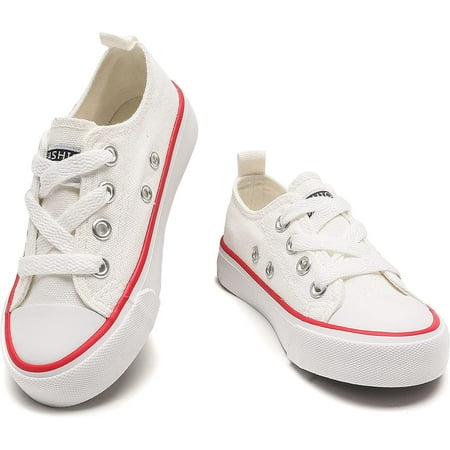 

Kids Walking Shoes Boys and Girls Low Top Canvas Slip On Sneakers