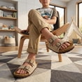 thumbnail image 5 of Cushionaire Lane Boys and Girls Sandals, Comfortable Cork Footbed Slide Sandals with Adjustable Straps and Supportive Cushioned Design - Kids Summer Sandals, 5 of 13