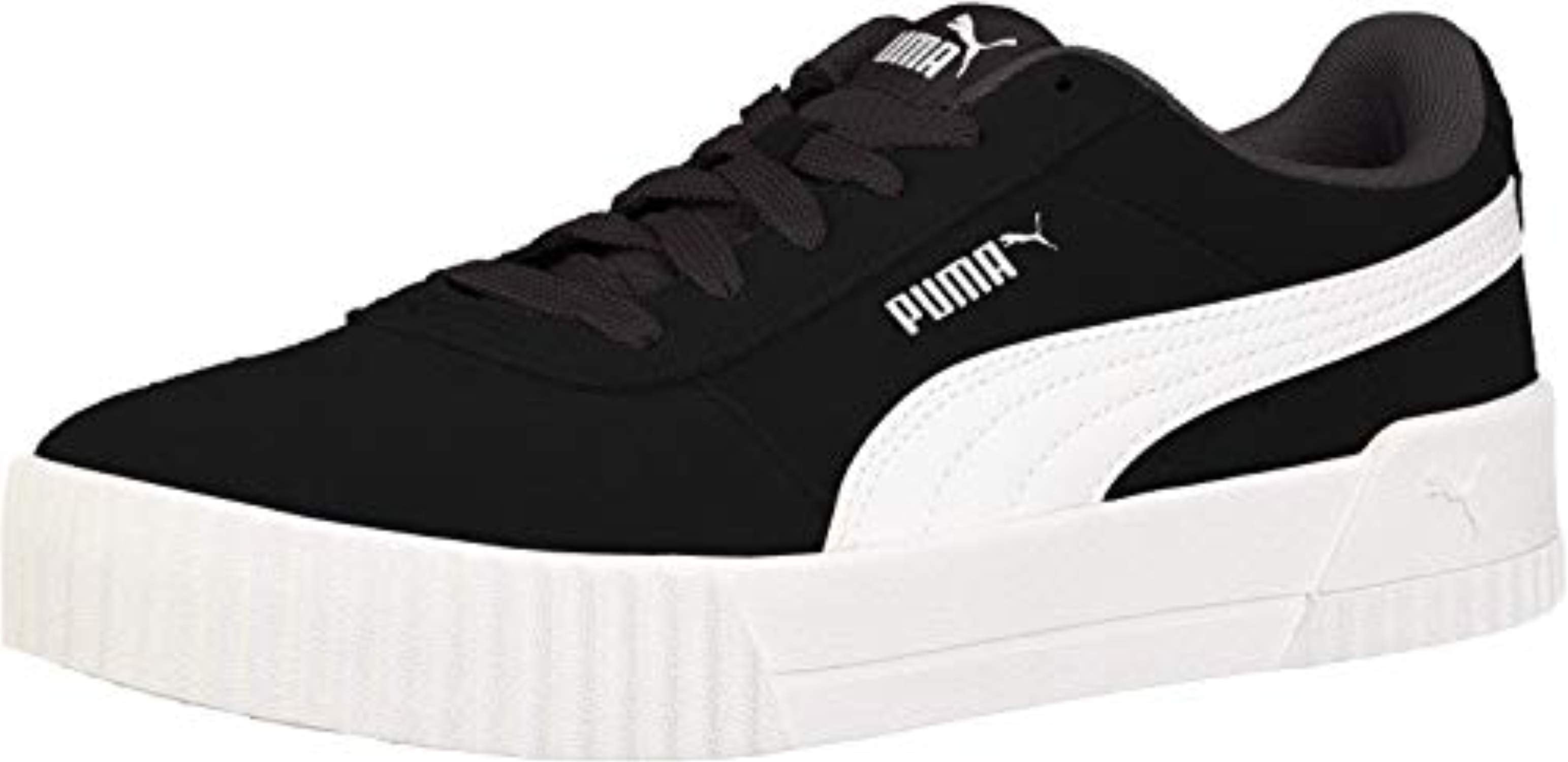 PUMA Women's Carina Sneaker, Black Silver, 7 M US