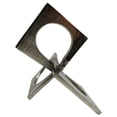 thumbnail image 5 of Bergamo Art 8.5 inch Decorative Handmade Aluminum Square Sculpture in Nickel, 5 of 7