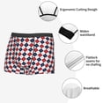 thumbnail image 3 of Lsque Blue And Red Diamond Pattern Men’s Total Support Pouch Boxer Briefs, X-Temp Cooling, Moisture-Wicking Underwear, Regular, Long-leg and Trunk-Medium, 3 of 5