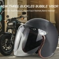 thumbnail image 2 of Amdohai Open Face Helmet Visor Motorcycle Helmet Bubble Lens 3-Snap Bubble Wind Shield Visor, 2 of 8