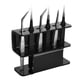 thumbnail image 1 of Organizador de acrílico para pinzas de extensión de pestañas - Soporte negro con 6 ranuras para herramientas de belleza, 1 of 7