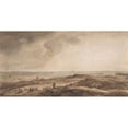 thumbnail image 2 of Jan Ruischer 24x14 Black Ornate Framed Double Matted Museum Art Print Titled: A Panoramic Landscape with a Herdsman and His Flock (17th Century), 2 of 5