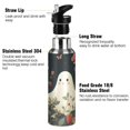 thumbnail image 3 of Yayeee 20oz Insulated Water Bottle Double Wall Stainless Steel with Flip Straw Lid, Happy Ghost, 3 of 7