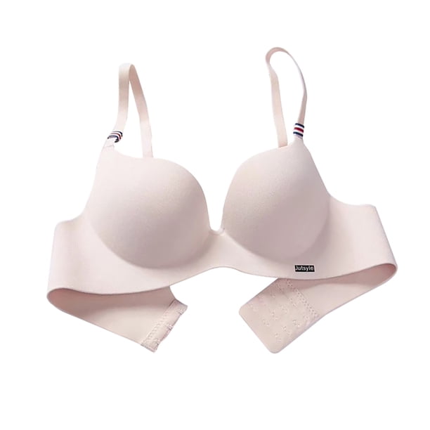 Qarigey Sujetador sin costuras Sujetador push up 3D inalámbrico Ropa interior sexy transpirable ajustable Lencería, Beige, 32 / 70AB Ropa interior color de piel 36/80AB Qarigey AP000391-14