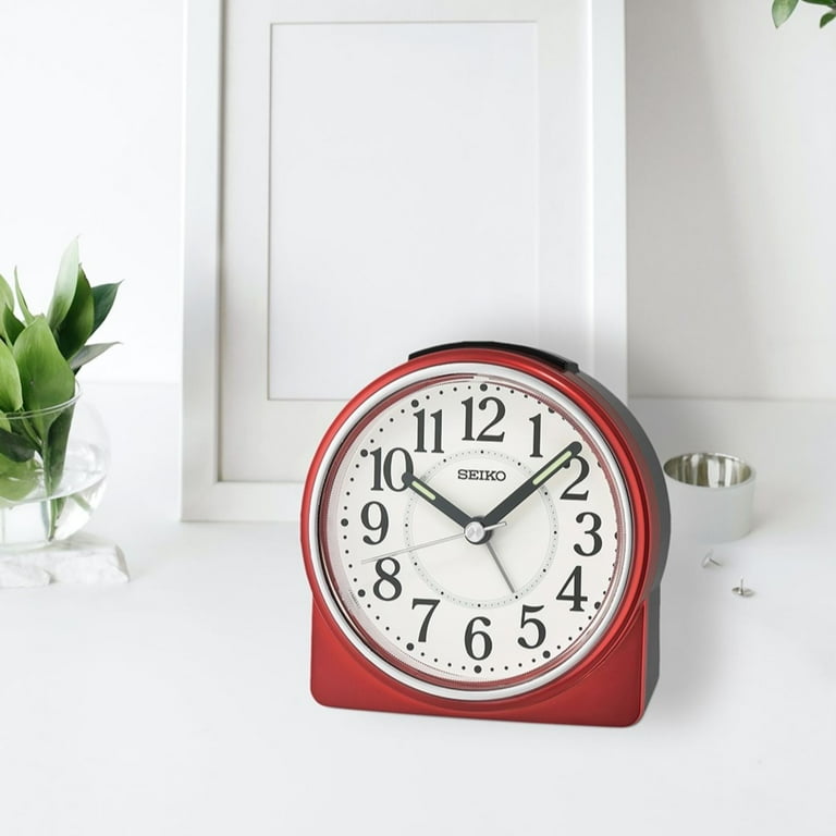 Seiko 4 inch Marui Beep Alarm Dark Red Light Analog Quartz Seiko 4 inch Marui Beep Alarm Dark Red Light Analog Quartz