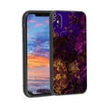 thumbnail image 1 of Purplish-Gold-Floral-Dark-Grunge-2 Phone Case, Degined for iPhone X Case Men Women, Flexible Silicone Shockproof Case for iPhone X, 1 of 1