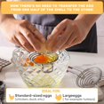 thumbnail image 4 of Separador de huevos de acero inoxidable 304 con mango largo, color marrón, 4 of 5