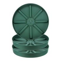 Uxcell 3-Pack Plant Saucer, 10 Inch Thicker Anti-Rot Root Plastic Plant Saucer for Indoor/Outdoor Potted Plant [Green]