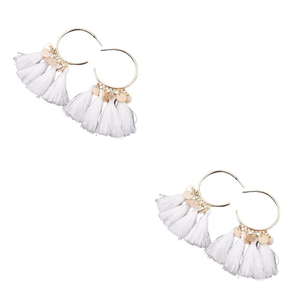 Sonducket Pendientes de araña Moda Bohemia Étnica Abanico Borla Oreja Cuelga Aro Pendiente Día de San Valentín Niñas Accesorios de boda Type5 NO5 Sonducket CBP455337