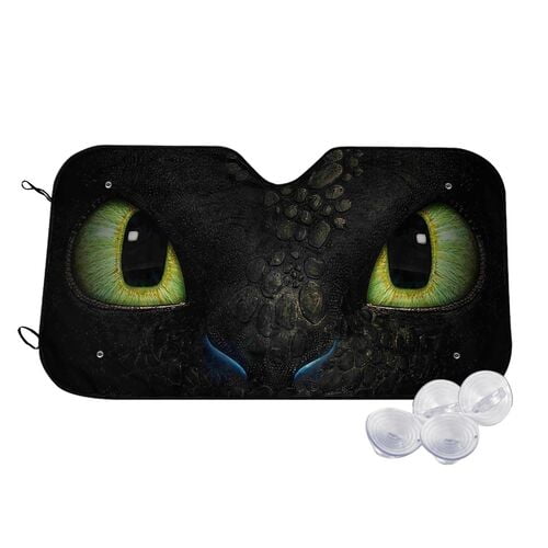 Cute Black Dragon Windshield Sun Shade for Car SUV Truck (51x27.5 Inches), Sun Shade Windshield, Shades for Front Windows, Sunshade for Car Windshield, Protector Blocks UV