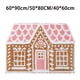 thumbnail image 5 of Bearachild Alfombras antideslizantes para baño, cocina, lavables, con diseño de pan de jengibre rosa, con costuras cosidas, multiescenas, para Decoración del hogar 50*80 cm, 5 of 6