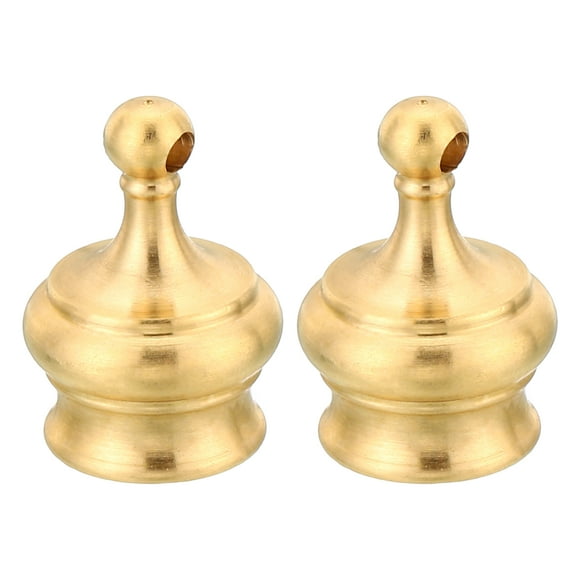 Tapa de perilla de lámpara M10 Uxcell, tapa de tornillo de bronce para pantalla de lámpara, decoración de accesorio de luz con agujero 14.5x20mm 2 paquetes