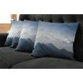 thumbnail image 5 of Ambesonne Nature Throw Pillow Cover 4 Pack, Foggy Morning Mountain, 24", Pale Blue, 5 of 5