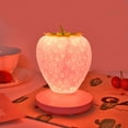thumbnail image 4 of Strawberry Night Light, Silicone Strawberry LED Lamp with USB Powered, Color Changing Small Night Light, 3 Gear Touch Lighting, for Birthday Party Holiday Christmas Decor, 4 of 4