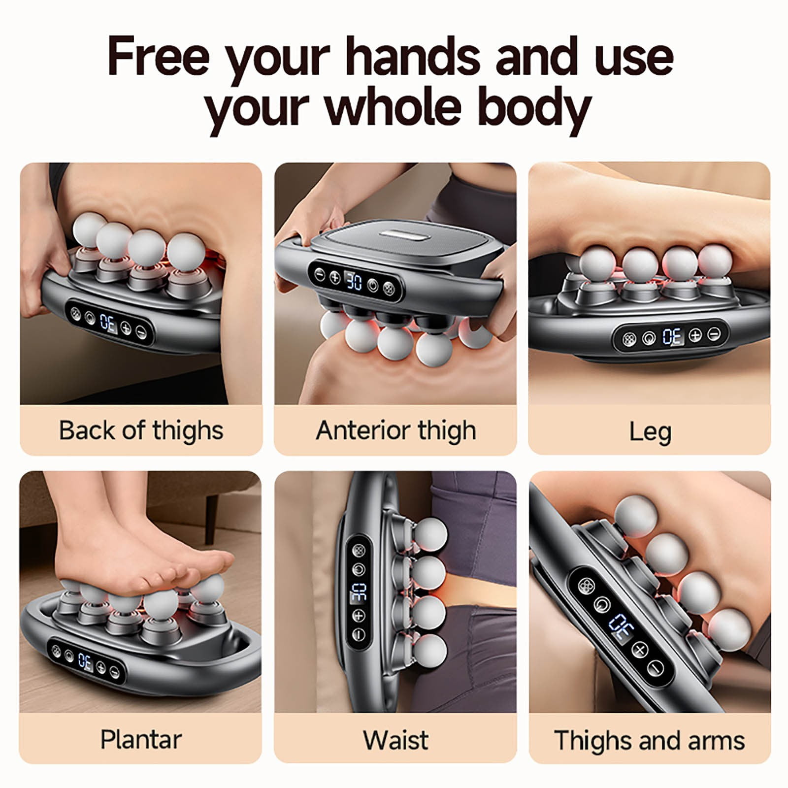 16 Head Massage Gun Deep Tissue for Neck, Shoulder, Back Massager – Electric Neck Massager for Muscle Recovery – Quiet, Portable & Powerful Full Body Tool, Pain Relief