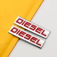 thumbnail image 2 of 2Pcs Chrome 3D Metal Engine Emblem Car Logo Side Door Trunk Emblem Racing SUV Decal Coupe V6 V8 Badge Sticker (Silver&Red,Diesel), 2 of 6