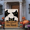 thumbnail image 6 of Black Cat House Flags 28x40 Halloween Garden Flag Cats Welcome People Tolerated Sign Outdoor Flags Double Sided for Outside Farmhouse Porch Yard Decor, 6 of 7