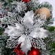 thumbnail image 5 of 12 piezas DIY colgantes de árbol de Navidad flores de Navidad decoraciones colgantes para árbol de Navidad y decoraciones de fiesta decoración de árbol de Navidad (plata), 5 of 5