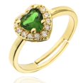 thumbnail image 1 of Anillo de dedo Corazón de diamantes de imitación: Joyería de anillo midi de moda ajustable, 1 of 3