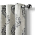 thumbnail image 4 of Elrene Navara Medallion Room Darkening Window Curtain Grey 52" W X 84" L 84 Inches, 4 of 5