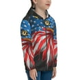 thumbnail image 5 of Pofeuu Eagle Head With American Flag Print Teenage Zipper Hoodie Sweatshirts Hooded Casual Jackets With Pocket For Boys Girls-Medium, 5 of 6