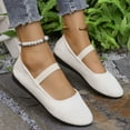 thumbnail image 3 of Vibrex Mary Jane Flats for Women Fashion Women Casual Round Toe Sandals Beach Casual Shoes Women's Flat Shoes Flat Shoes for Women Flats for Dressy Casual Office Work Comfortable Soft Sandals, 3 of 9