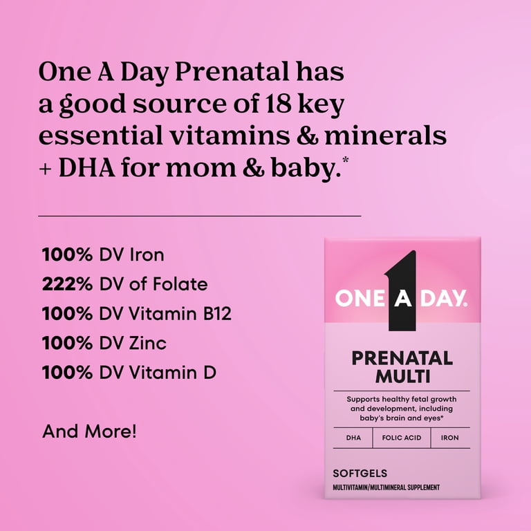 One A Day Women's Prenatal Multivitamin with DHA, 60 Count photo 4
