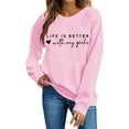 thumbnail image 5 of Busydd Valentines Tops for Women Trendy Comfy Love Heart Sweatshirt for Women Casual Long Sleeve Round Neck Valentines Outfits for Women M, 5 of 6