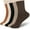 12-brown&orange(5 Pairs), variant on Women Thin Cotton Socks, Soft Cotton Bootie Socks Women Above Ankle Crew Socks 5-10 Pairs