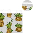 thumbnail image 5 of Coolnut Pineapples On White Bath Shower Curtain Liners 72x72in Polyester Waterproof Bath Curtains with Hooks, 5 of 6