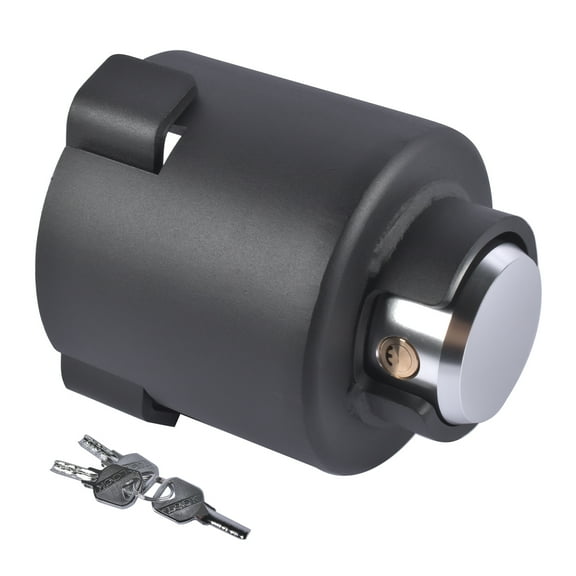 Mustrod Fits 2-inch Couplers Heavy Duty Steel Trailer Hitch Lock Anti-Theft Secures Safety Chains with Key