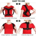 thumbnail image 4 of Posture Corrector for Men Women,Upper Back Brace Shoulder Support Brace with Adjustable Straps for Back Pain Relief, Neck Support,Kyphosis Correction Spine Alignment,Invisible Under Clothes, 4 of 9