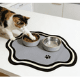 thumbnail image 5 of 15.74x11.81in Quick-Drying Absorbent Pet Feeding Mat Non-Slip Waterproof Dog Cat Bowl Mat for Food Water Dispenser Indoor Indoor Use, Keeps Floors Clean for Feeding Area, 5 of 6