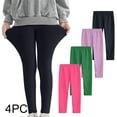 thumbnail image 3 of Girls Running Pants Clearance 4pc Toddler Kids Comfortable Leggings for Girls Leggings Great for Softness and Breathability Pants Size 9 Years, 3 of 9
