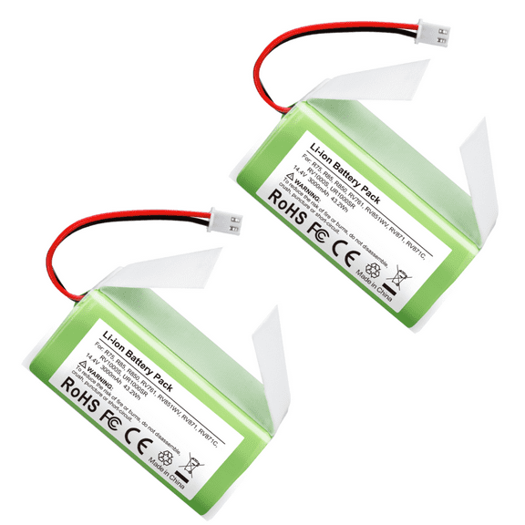 2 Pack 3.0Ah 14.4V Battery Replace RVBAT850 for Shark Ion Robot R75 RV761 RV850C RV771 RV1000S RV700_N RV720_N UR1000SR Vacuum Cleaners
