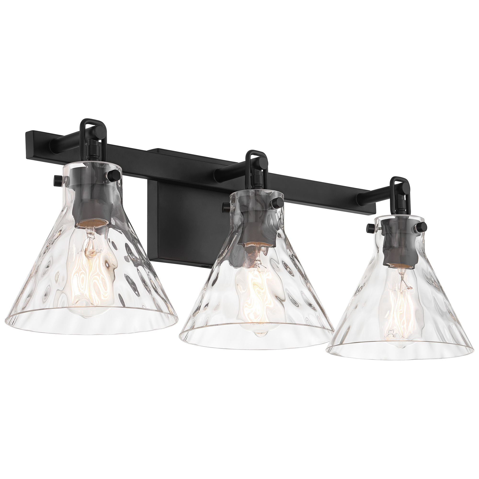 Possini Euro Design Ishii 26" High 3 Light Bathroom Vanity Wall Lamp Light Fixture Mount Over The Sink Mirror Matte Black