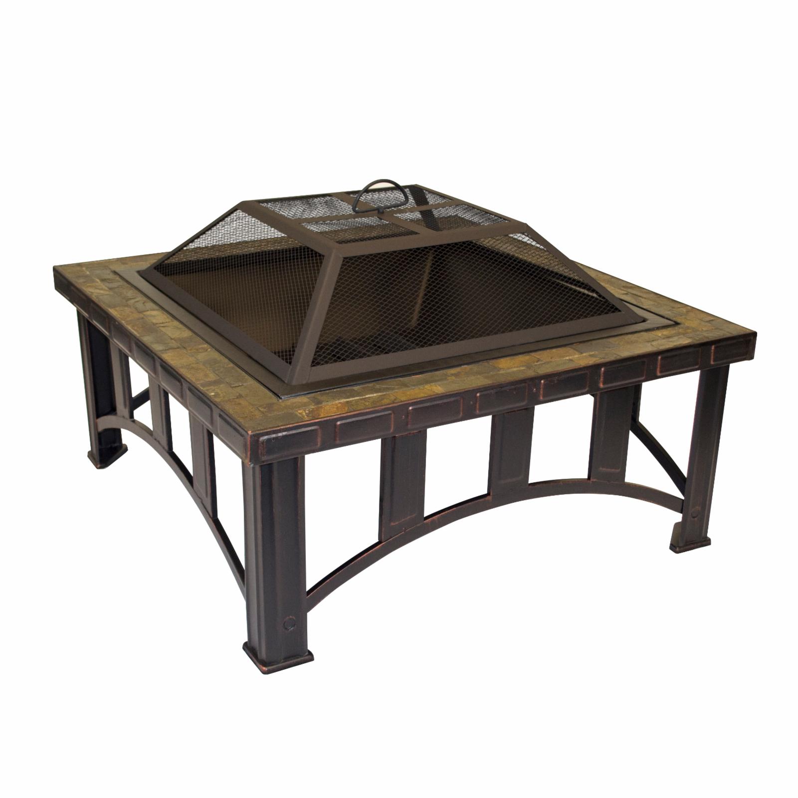 Outdoor Leisure Products Decorative Slate 30 inch Square Steel Fire Pit - image 2 of 7