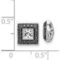 thumbnail image 3 of 14K White Gold Black Diamond Square Jacket Earrings (9 X 9) Made In India ejm5313-bk-025-wa, 3 of 5