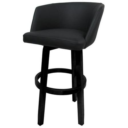 Swivel Counter Wood Bar Stool 26" Joey - Vivian - Black Lava - Black