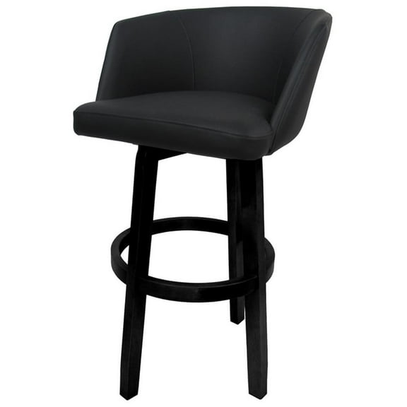 Swivel Wood Bar Stool 30" Joey - Vivian - Black Lava - Black