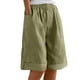 thumbnail image 1 of Pantalones Elásticos de Cintura para las Mujeres Casual Suelto Color Sólido Pantalones de Bolsillo, Cintura Alta Cómodos Joggers para Diario, 1 of 5