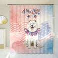 thumbnail image 3 of 4th of July Samoyed Celebrates Independence Day Shower Curtain Siberian Sammy Dog Lover Waterproof Bathroom Bathtub Curtain - 12010, 3 of 5