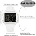 thumbnail image 7 of Digital Watches for Men Women Waterproof Unique Rectangle Watch Stopwatch Countdown Alarm Analog Silicone Strap Transparent Case, 7 of 7